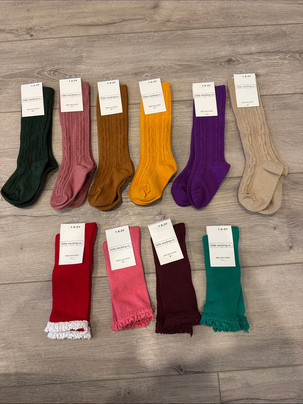 Bundle of Kids Cable Knee-High Socks - Multiple Colors